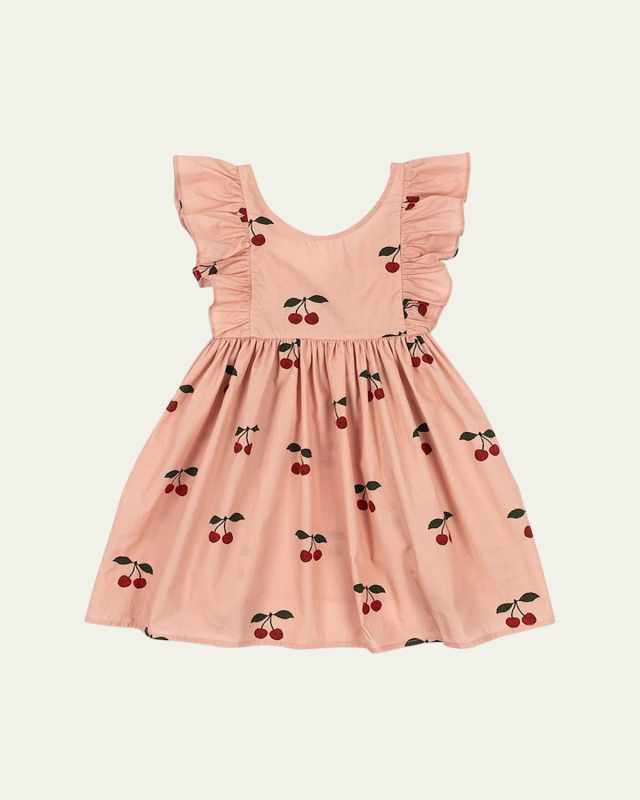 Girl's Verbena Printed Dress, Size 12M-10